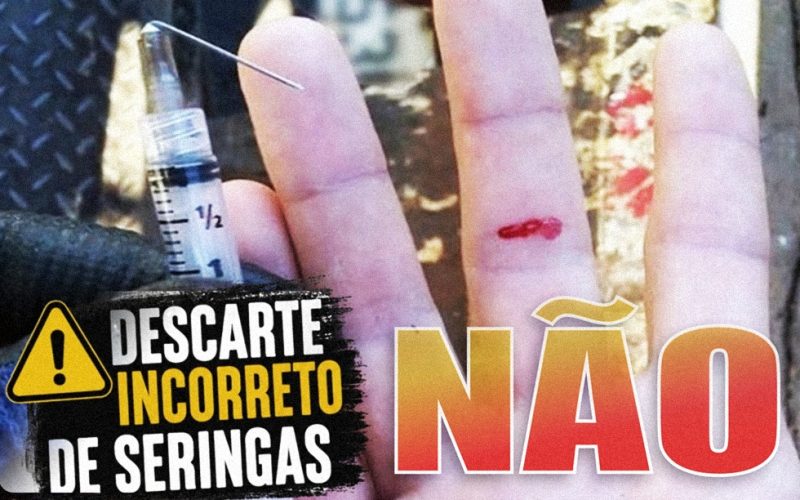 Descarte irregular de seringas coloca em risco catadores e trabalhadores da limpeza em Cáceres